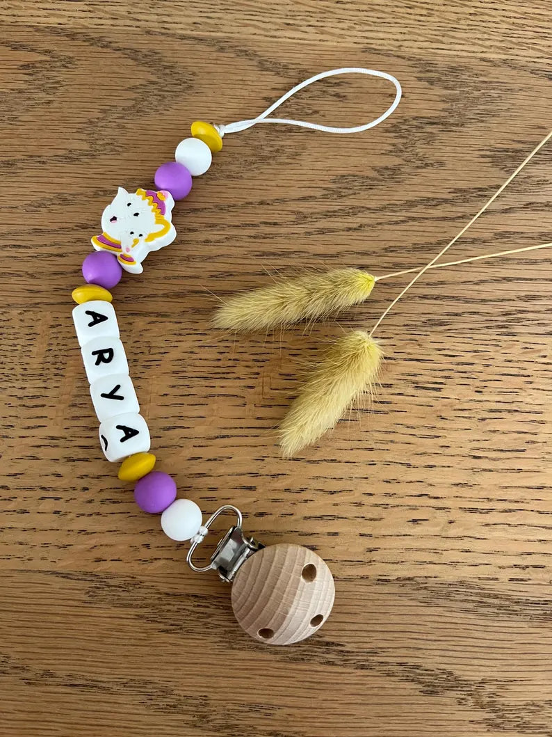 Attache tétine la Belle et la bête