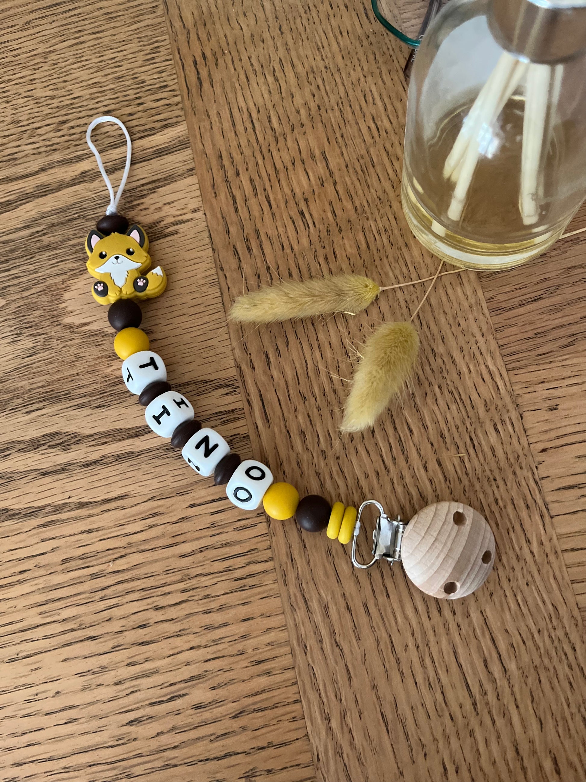 Attache tétine renard