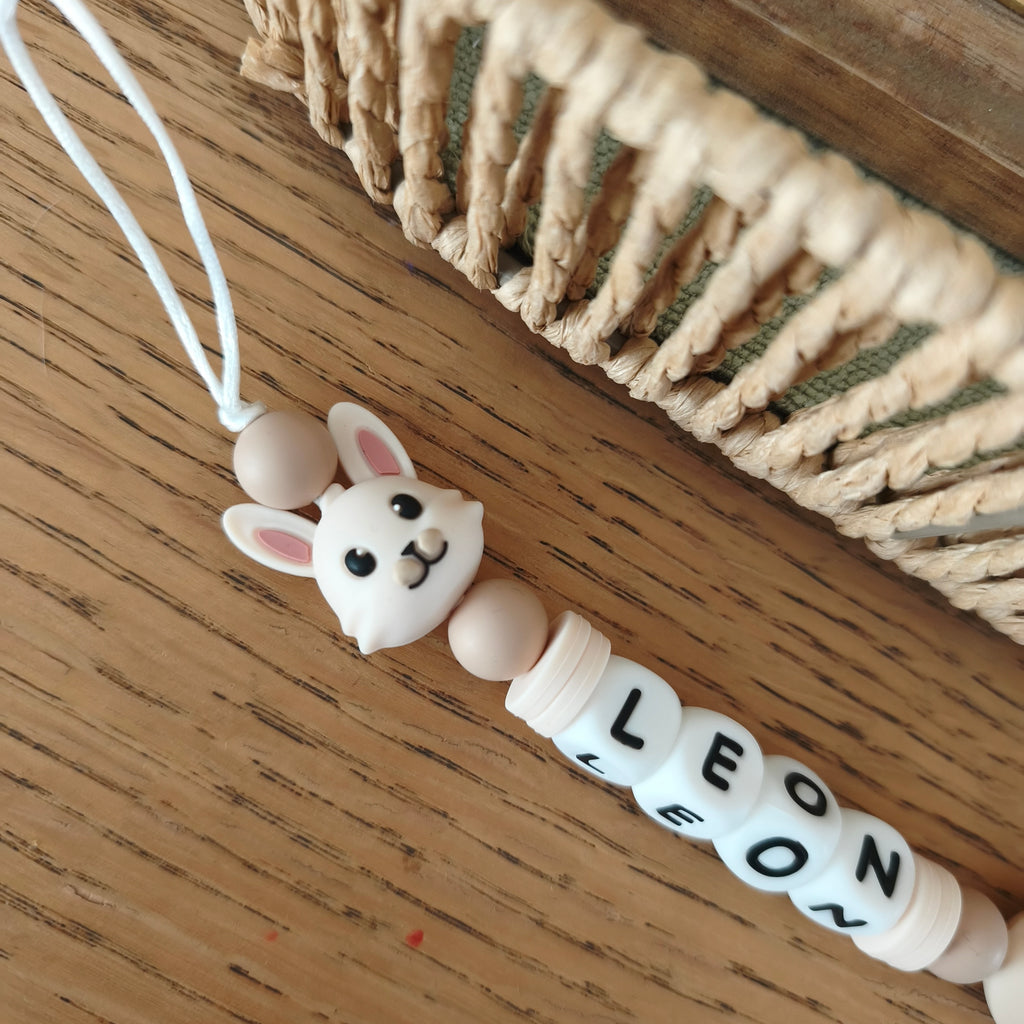 Attache tétine lapin