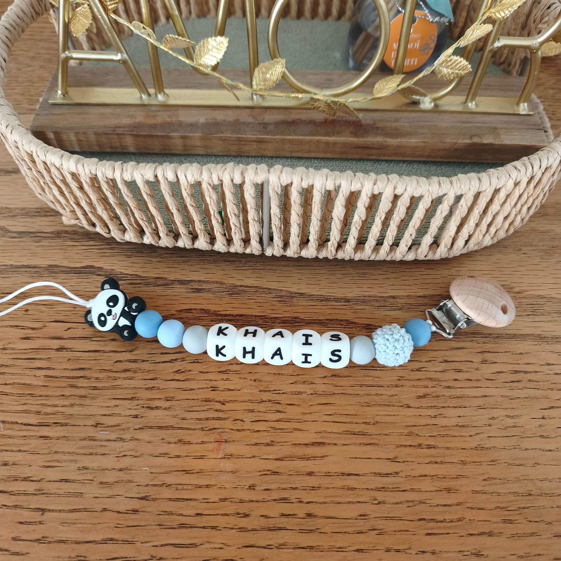 Attache tétine panda