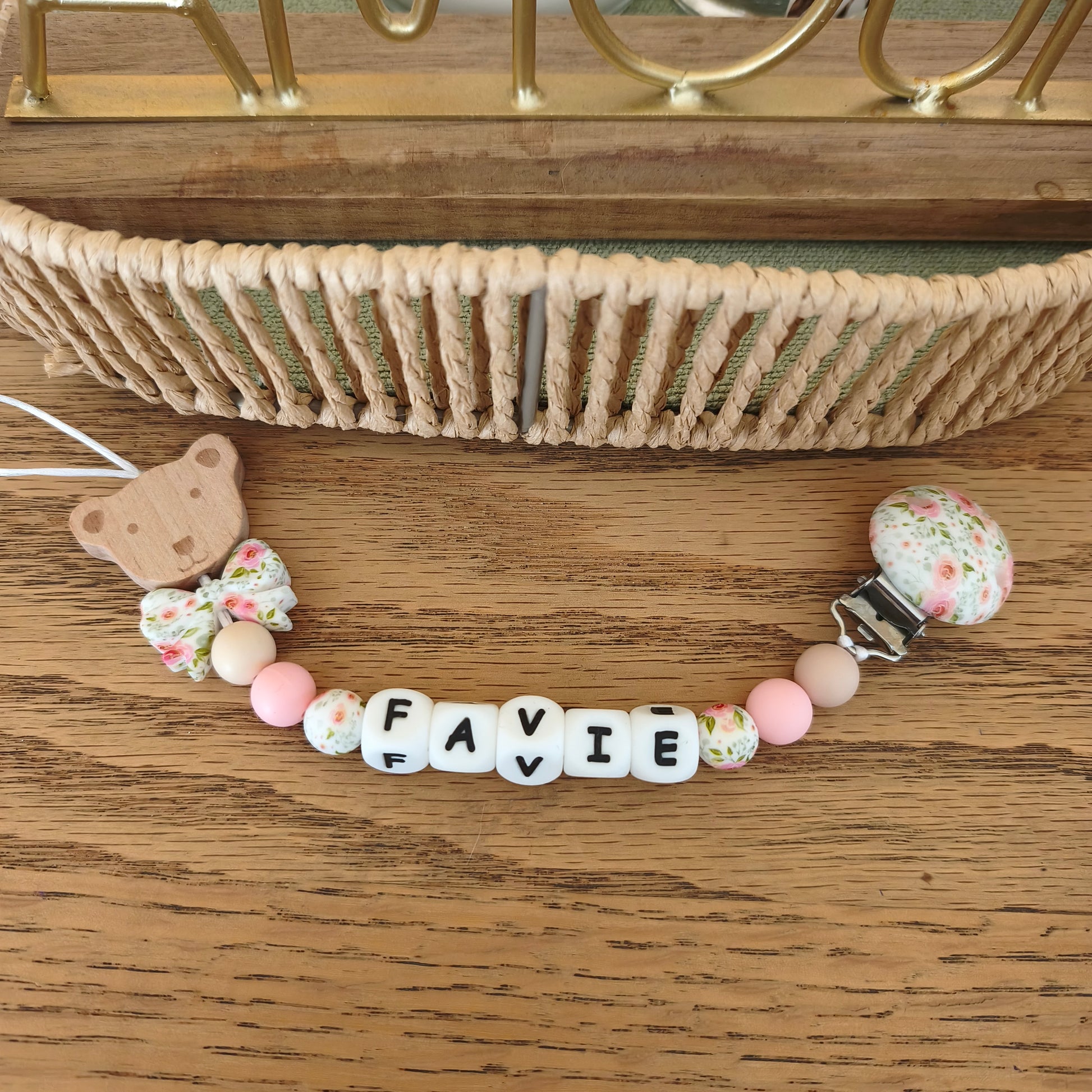 Attache tétine ourson