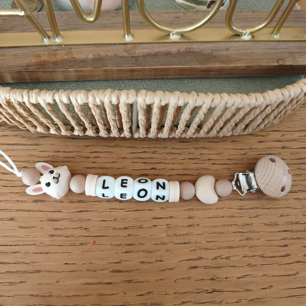 Attache tétine lapin