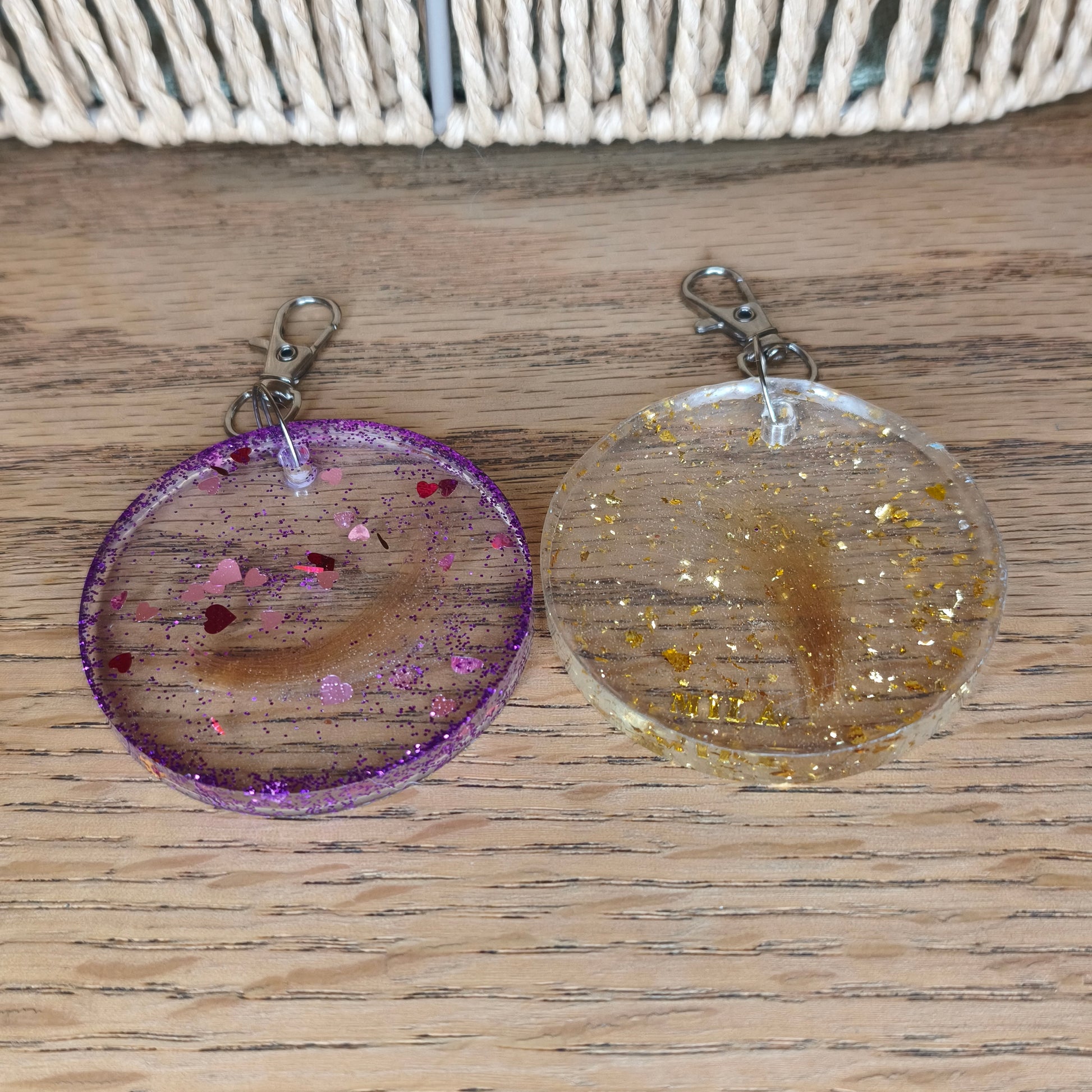 Porte clés mèche de cheveux